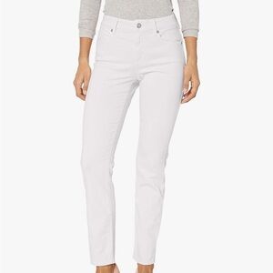 NYDJ 5 Pocket White Denim Slim Ankle Jean 10P